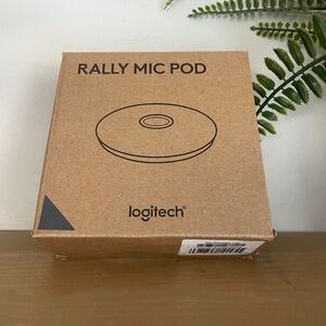 Logitech Rally Mic Pod Conference Room Microphone. Original Box & Cable